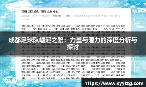 成都足球队崛起之路：力量与潜力的深度分析与探讨